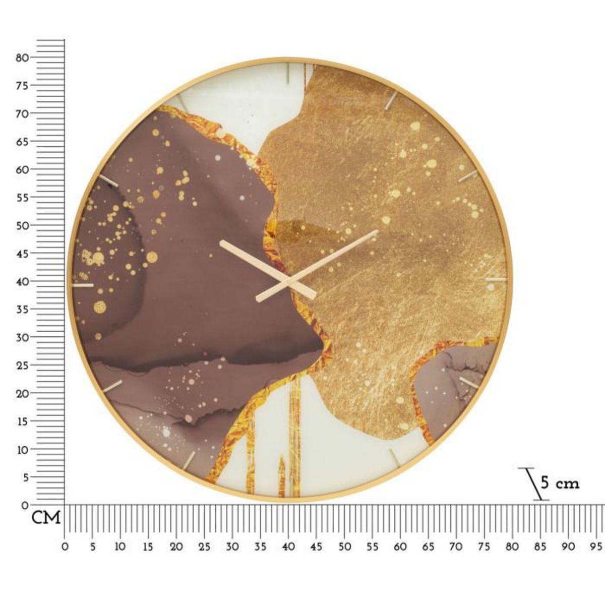 Paris Prix Horloge Murale en Verre  Glody  80cm Multicolore