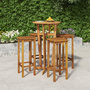 Voir la diapositive 1 : VIDAXL Ensemble de bar de jardin 5 pcs bois d'acacia solide