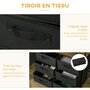 HOMCOM Penderie portant à vêtements style industriel sur roulettes 6 tiroirs barre penderie acier noir panneaux aspect bois