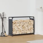 VIDAXL Portant de bois chauffage anthracite 90x28x65 cm