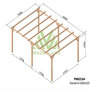 Voir la diapositive 2 : JARDIDECO Carport en bois Nanterre 600 x 420 cm - Maderland