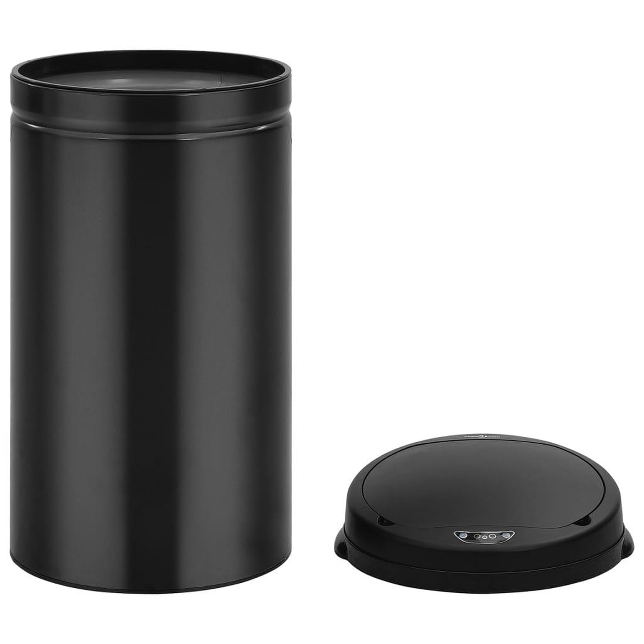 Voir la diapositive 4 : VIDAXL Poubelle a capteur automatique 50 L Acier au carbone Noir