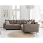 Voir la diapositive 2 : BEST MOBILIER Lena - canapé d'angle convertible - avec coffre - style scandinave - 5 places - droit