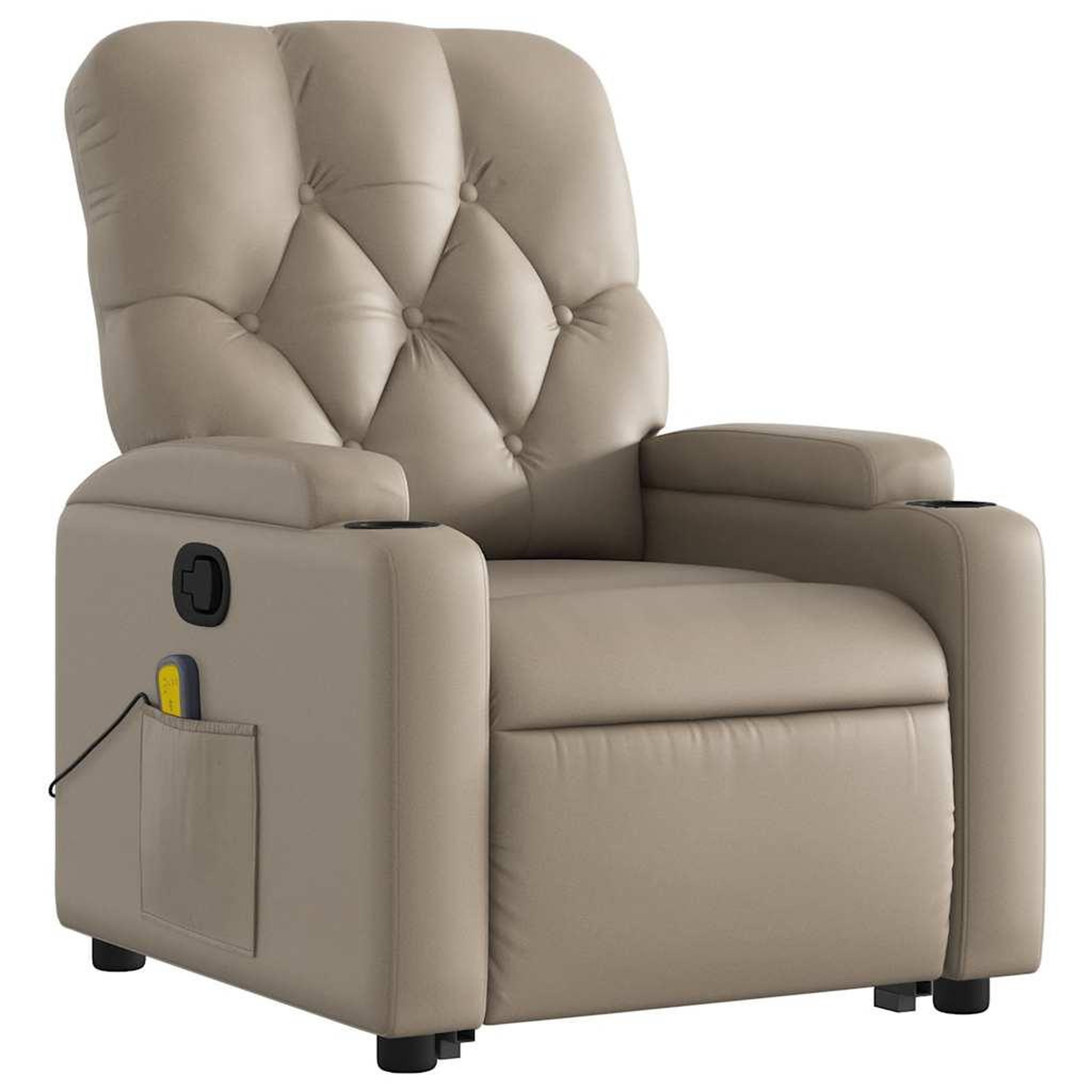Voir la diapositive 3 : VIDAXL Fauteuil inclinable de massage Cappuccino Similicuir