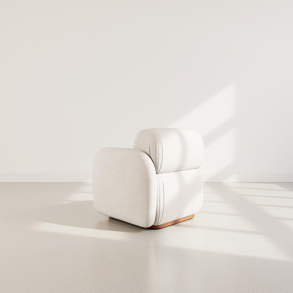 LISA DESIGN Penelope - module d'assise droit en velours texturé