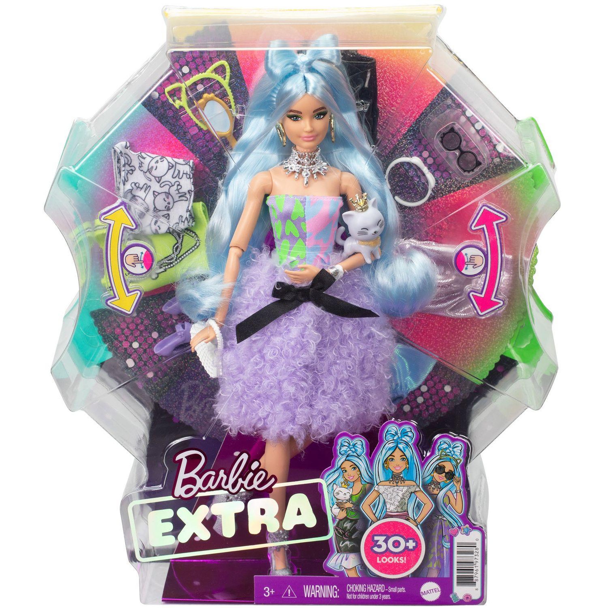 Voir la diapositive 1 : BARBIE Poupée Barbie extra Mix & Match 