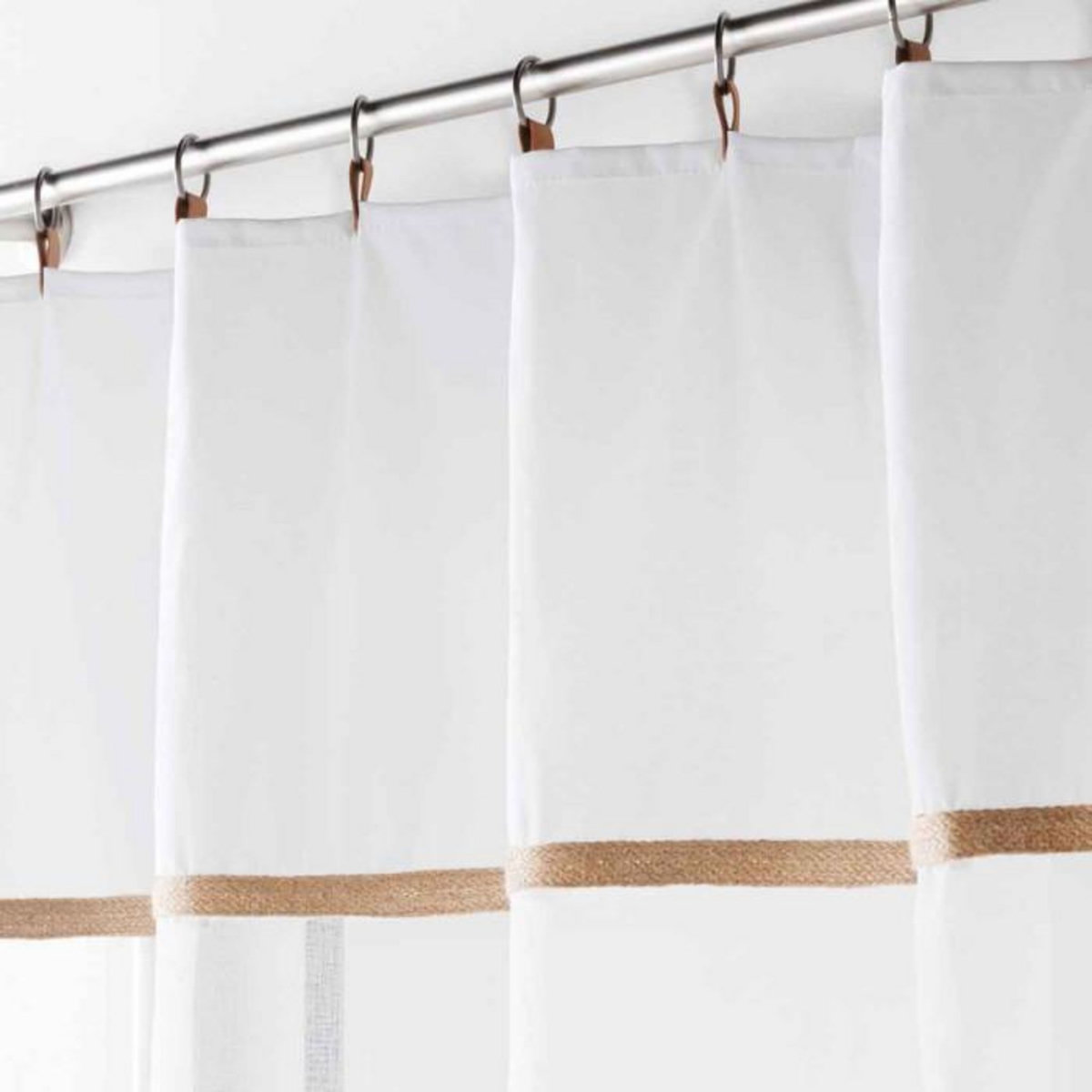 Paris Prix Rideau Voilage à Anneaux  Leana  140x240cm Blanc