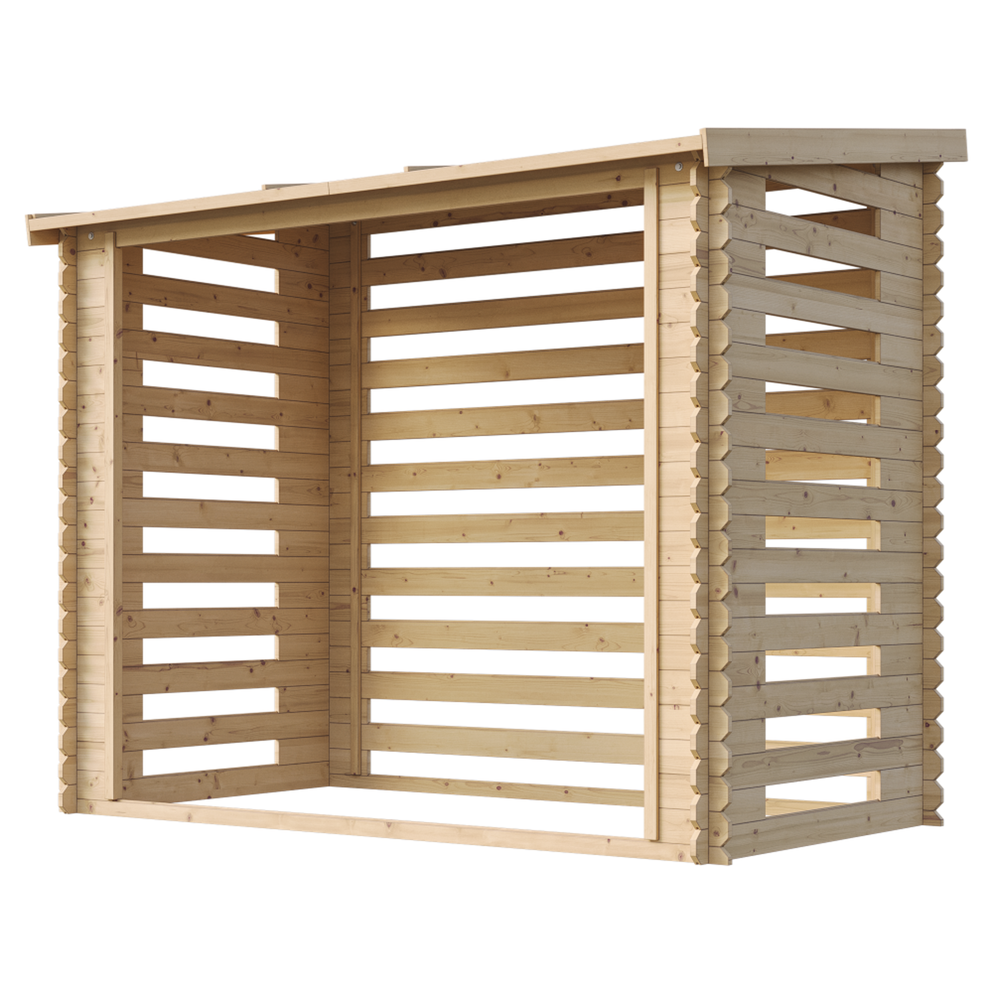 Voir la diapositive 3 : TIMBELA Abri à bûches 2.63 m2 - Abri De Stockage Du Bois et range bûches extérieur M202