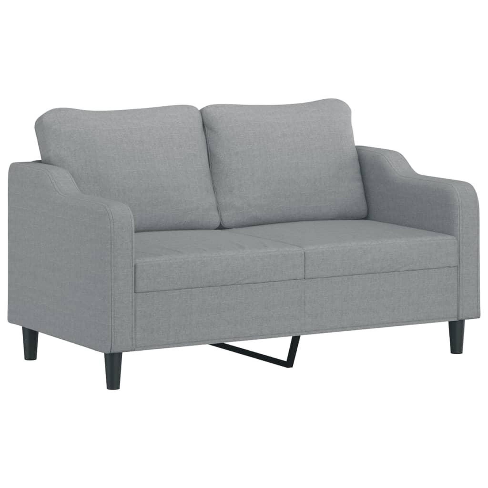 Voir la diapositive 4 : VIDAXL Ensemble de canapes 2 pcs avec coussins Gris clair Tissu