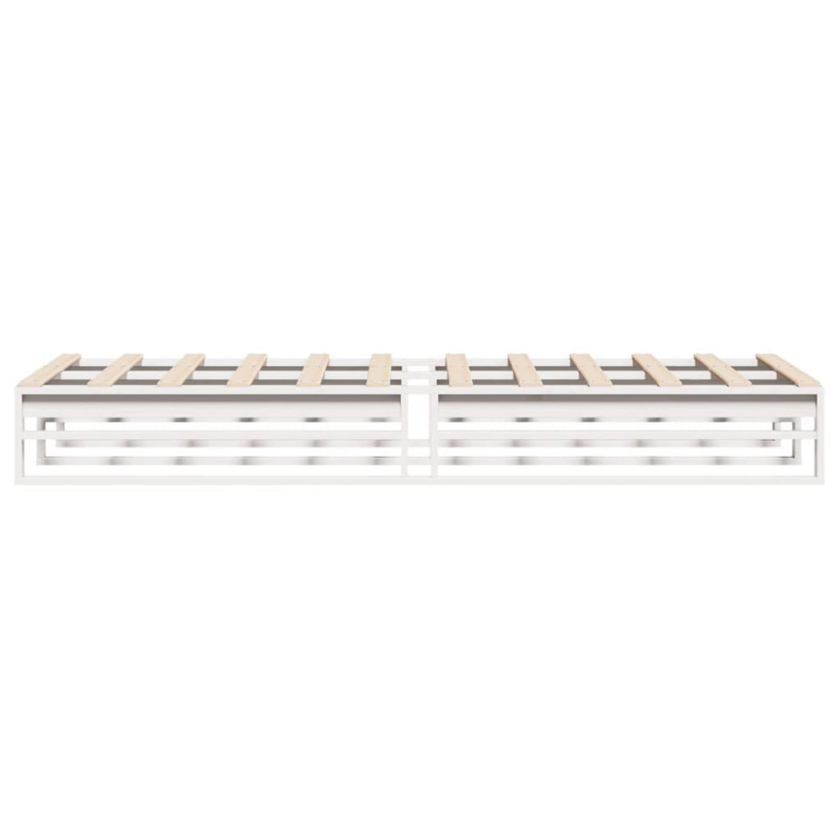 VIDAXL Cadre de lit sans matelas blanc 90x200 cm bois de pin massif