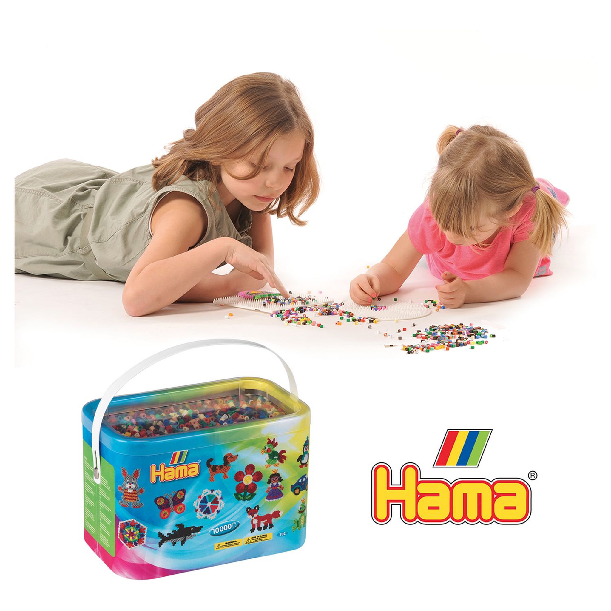 Voir la diapositive 2 : Hama Baril de 10 000 perles à repasser - 22 couleurs