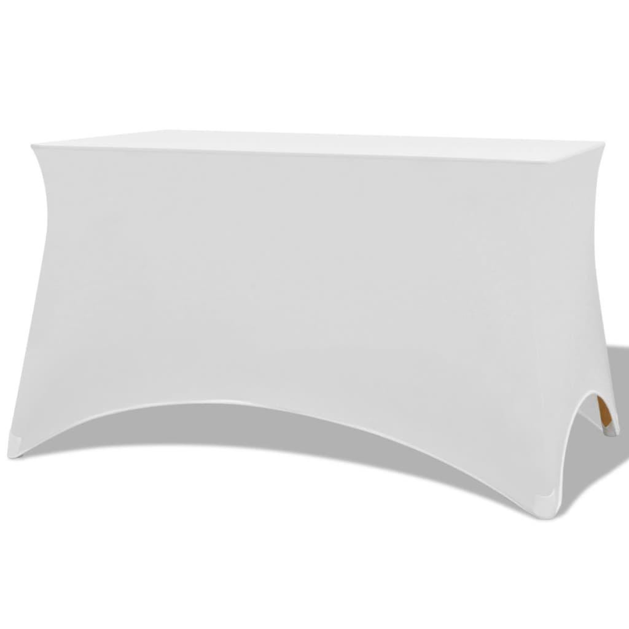 VIDAXL Housses extensibles pour table 2 pieces 243 x 76 x 74cm Blanc