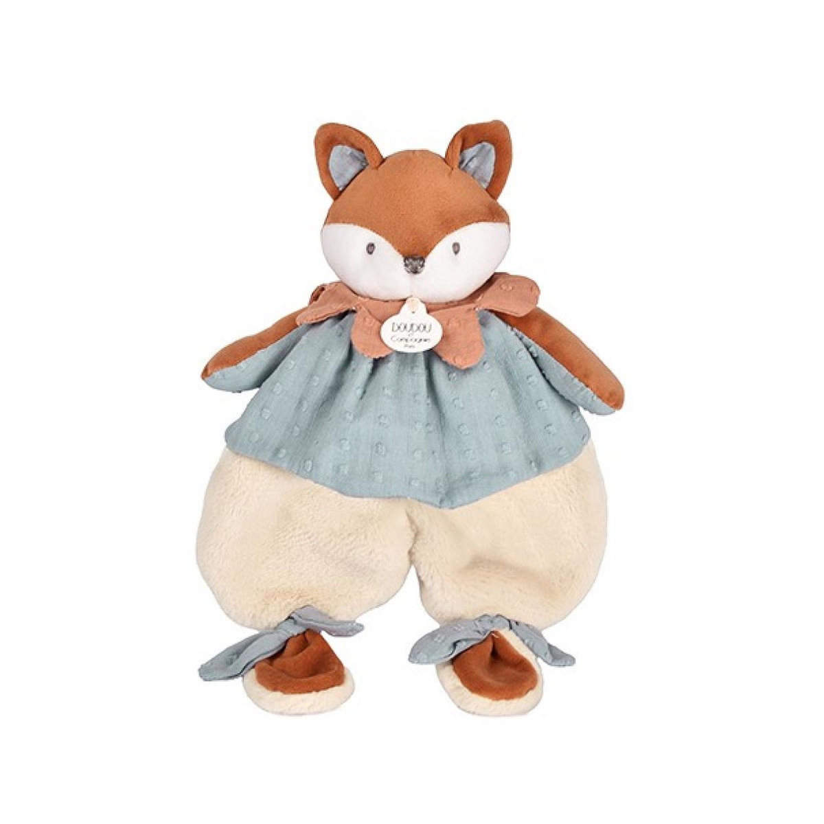 DOUDOU ET COMPAGNIE Doudou plat Renard Timo sensoriel 29cm