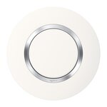 Legrand Plaque simple déco Dooxie, LEGRAND, blanc chromé