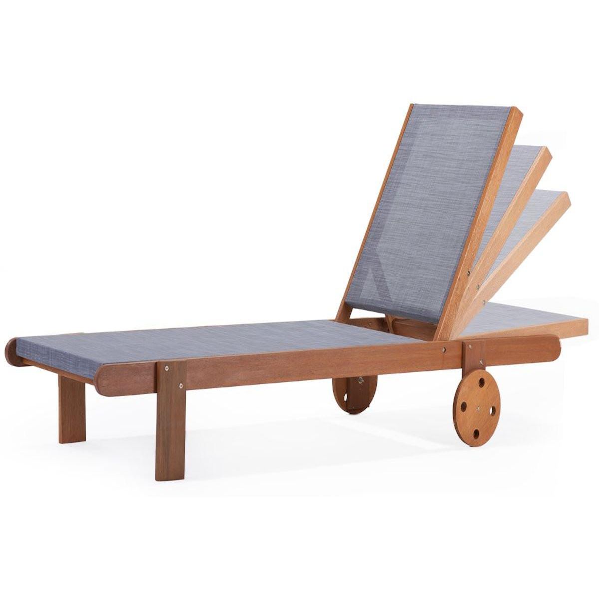 Habitat et Jardin Lot de 2 bains de soleil en bois exotique  Saïgon  - Maple - Gris