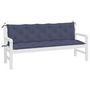 Voir la diapositive 3 : VIDAXL Coussins de banc de jardin lot de 2 bleu marine 180x50x7 cm