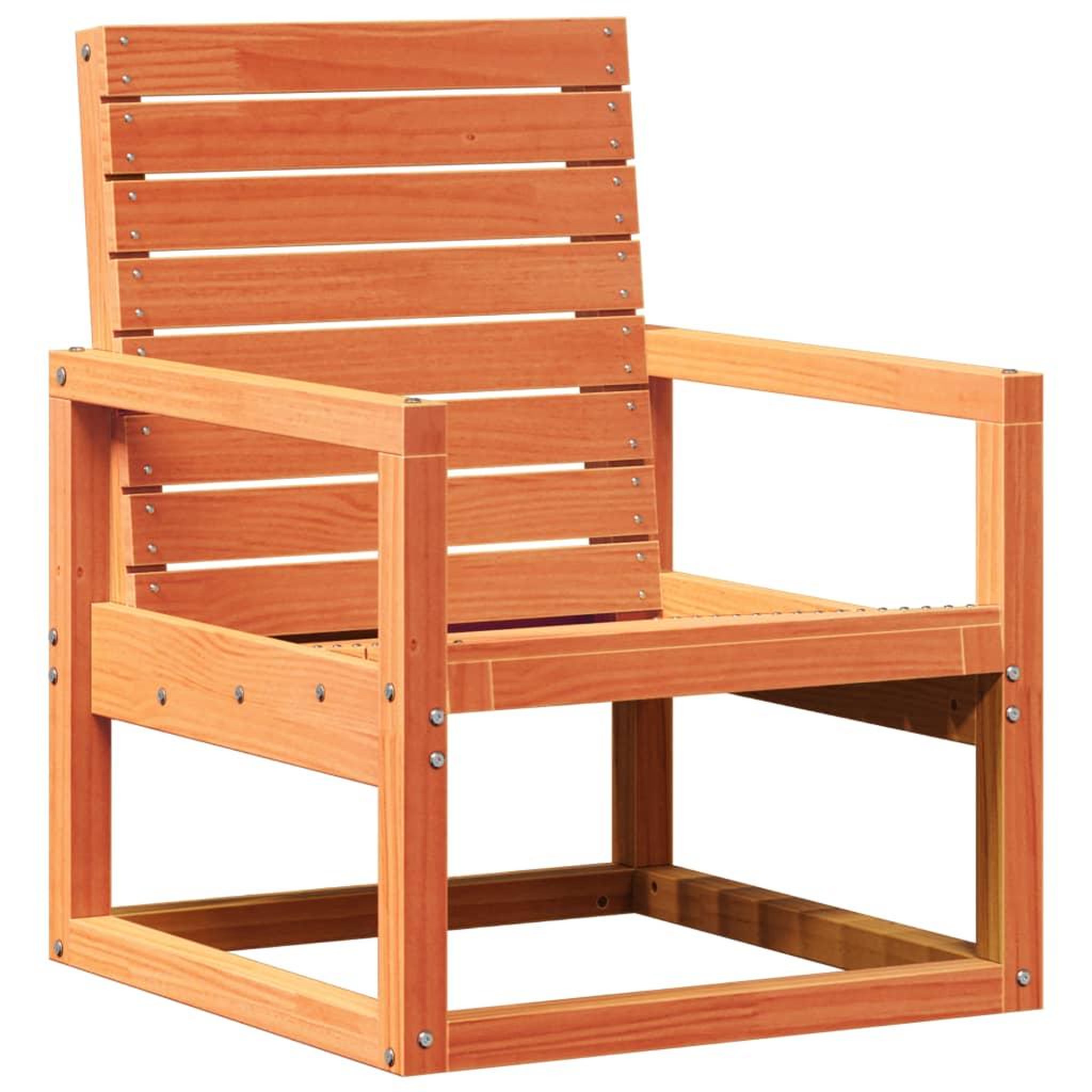 Voir la diapositive 2 : VIDAXL Chaise de jardin cire marron 57,5x63x76 cm bois de pin massif