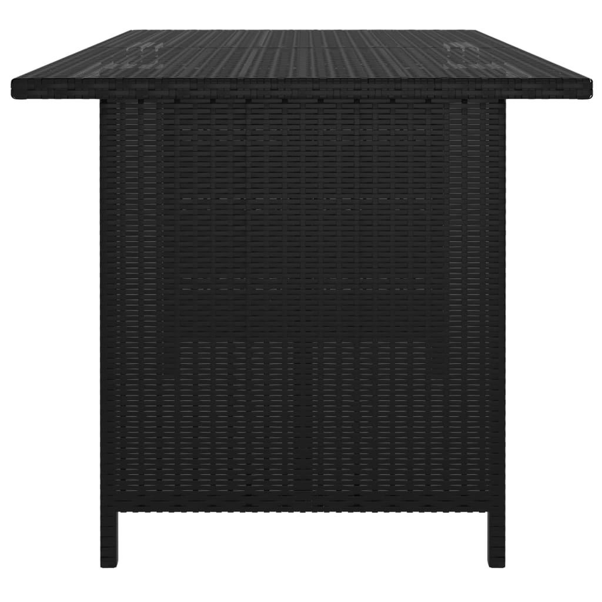 Voir la diapositive 4 : VIDAXL Salon de jardin 9 pcs avec coussins Resine tressee Noir