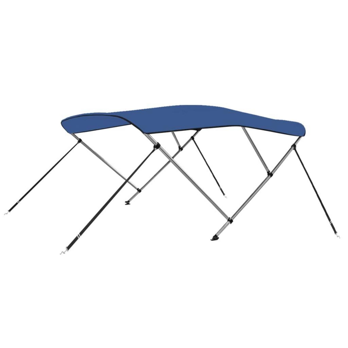 VIDAXL Auvent bimini a 3 arceaux Bleu 183x140x137 cm
