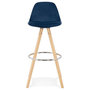 Voir la diapositive 2 : Paris Prix Tabouret de Bar Scandinave  Miro  97cm Bleu & Naturel