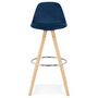 Voir la diapositive 2 : Paris Prix Tabouret de Bar Scandinave  Miro  97cm Bleu & Naturel