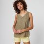 Voir la diapositive 1 : IN EXTENSO Blouse débardeurs vert kaki motifs léopards femme