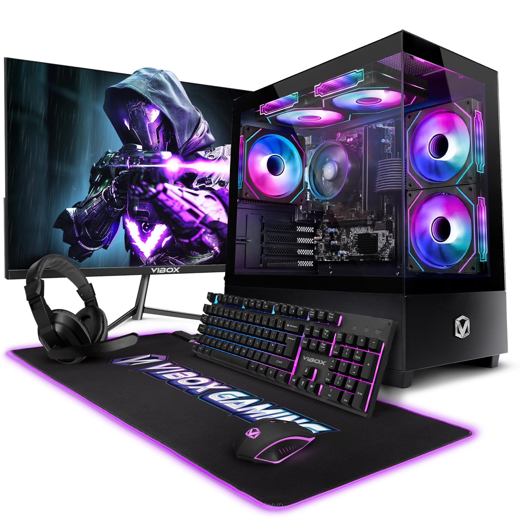 VIBOX PC Gamer Complet - Ryzen 3 3200G, 16 Go RAM, 1 To SSD, Windows 11, WiFi 6 + Bluetooth 5.4