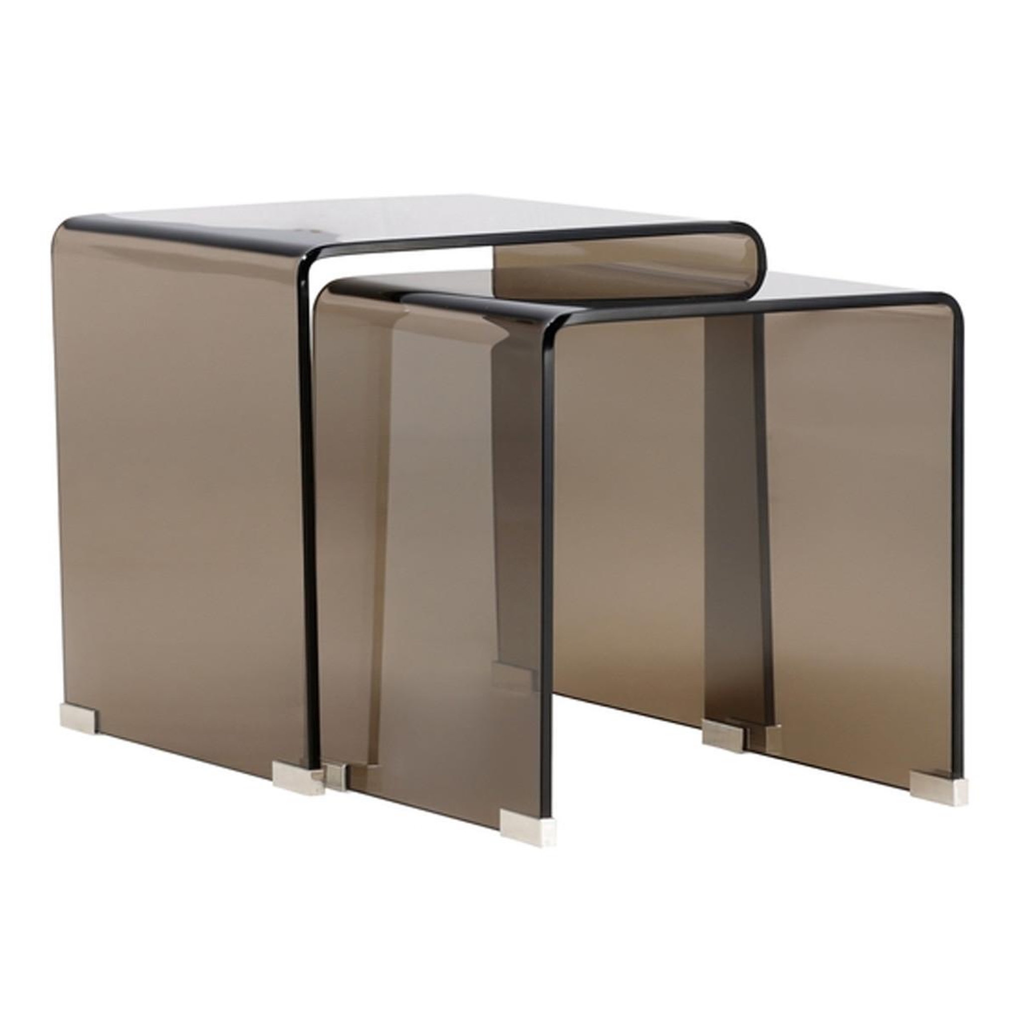 Paris Prix Lot de 2 tables d'appoint gigognes  telemark  42cm marron