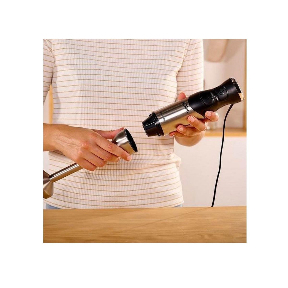 SOLAC Mixeur plongeant 1500w noir/inox brossé - BA5610