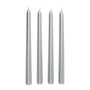 Voir la diapositive 1 : ATMOSPHERA Lot de 4 Bougies Bâton  Satin  25cm Argent