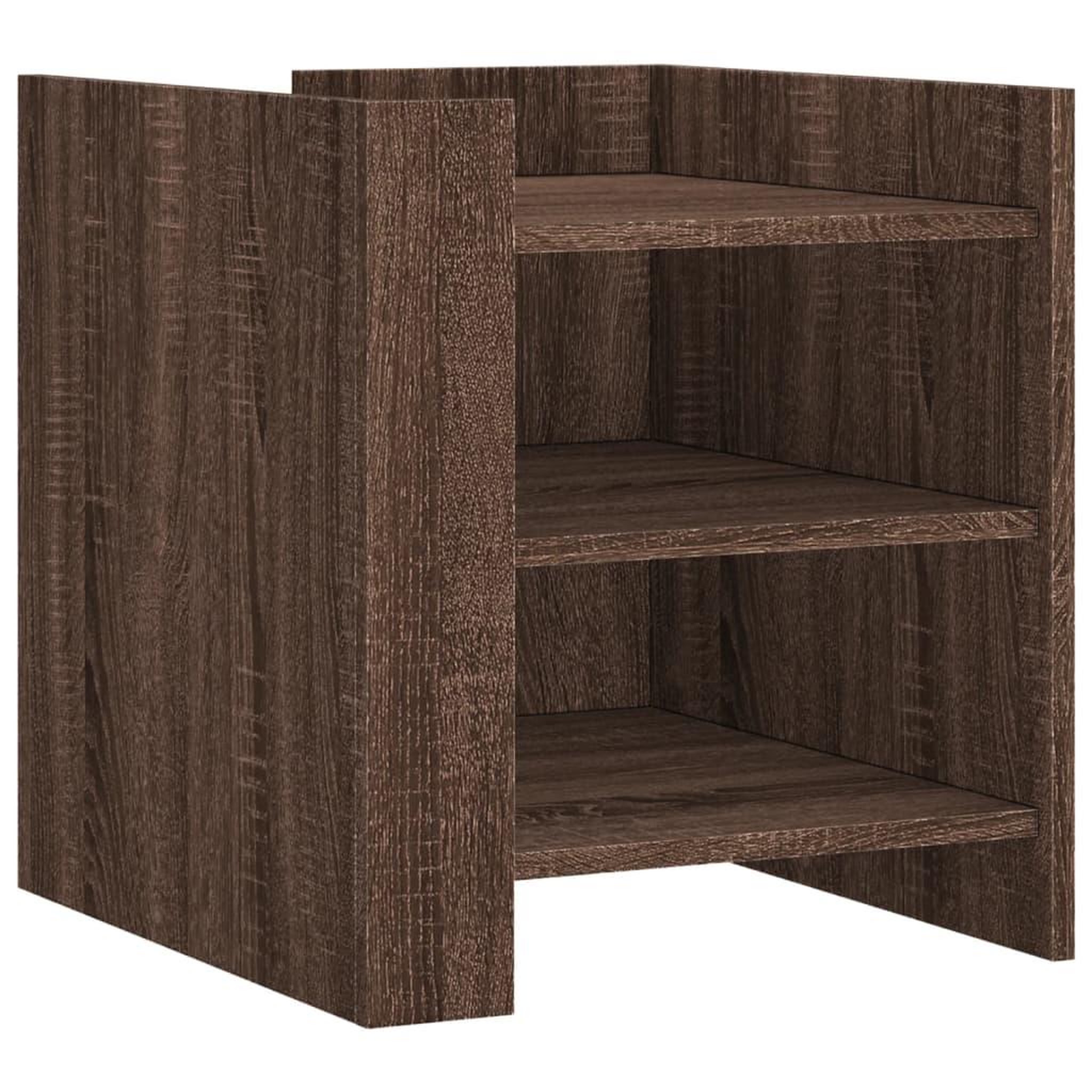 Voir la diapositive 2 : VIDAXL Table de chevet chene marron 45x50x50 cm bois d'ingenierie