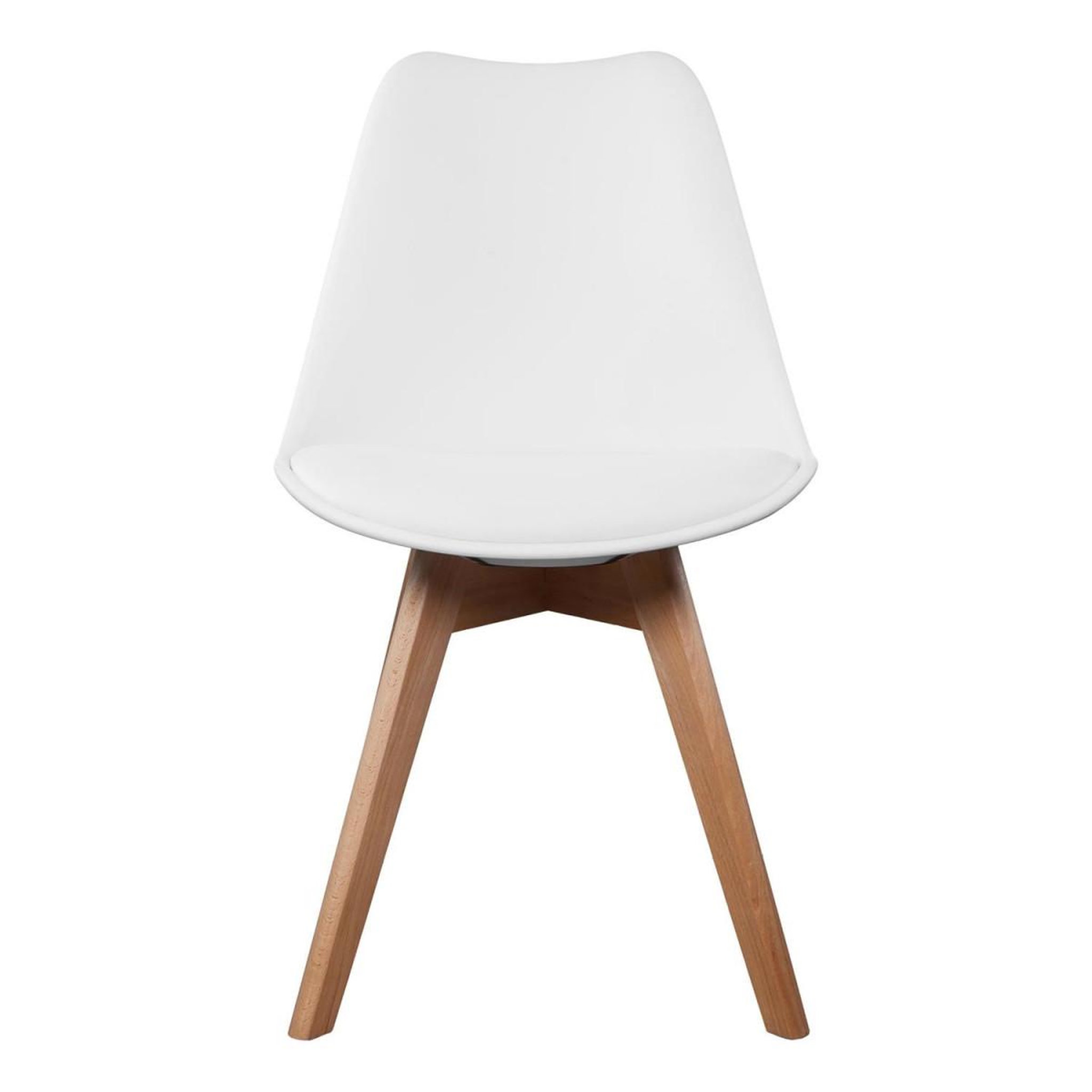 Voir la diapositive 3 : The Home Deco Factory Lot de 4 chaises scandinave  coquil  81cm blanc