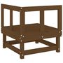 Voir la diapositive 5 : VIDAXL Canape d'angle de jardin marron miel bois de pin solide