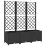 Voir la diapositive 2 : VIDAXL Jardiniere de jardin avec treillis Noir 120 x 40 x 136 cm PP
