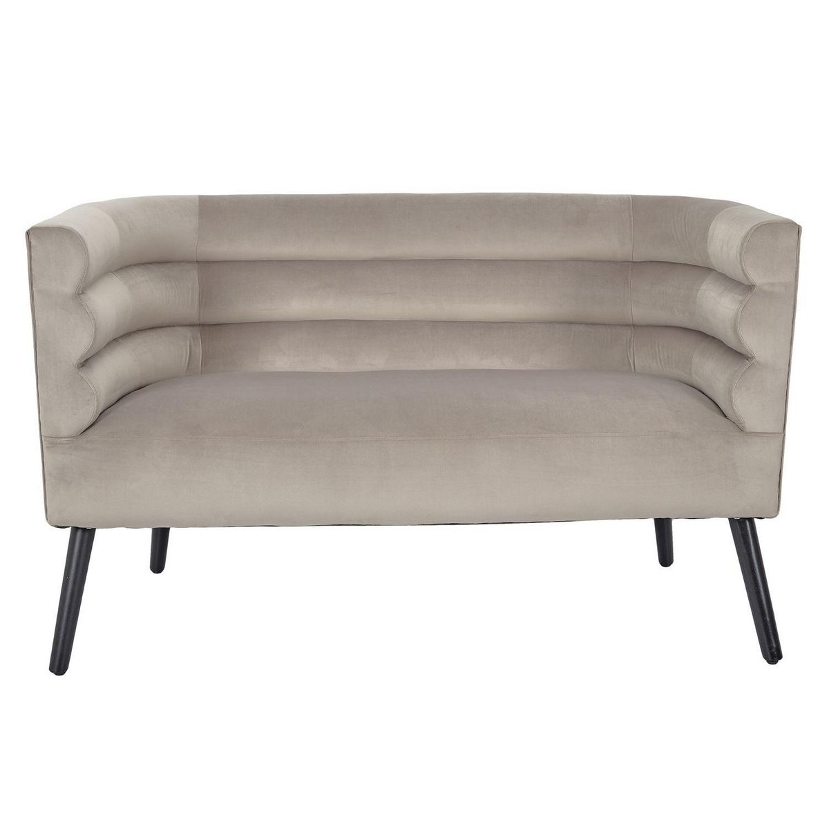 The Home Deco Factory Canapé Amélia effet velours - Taupe