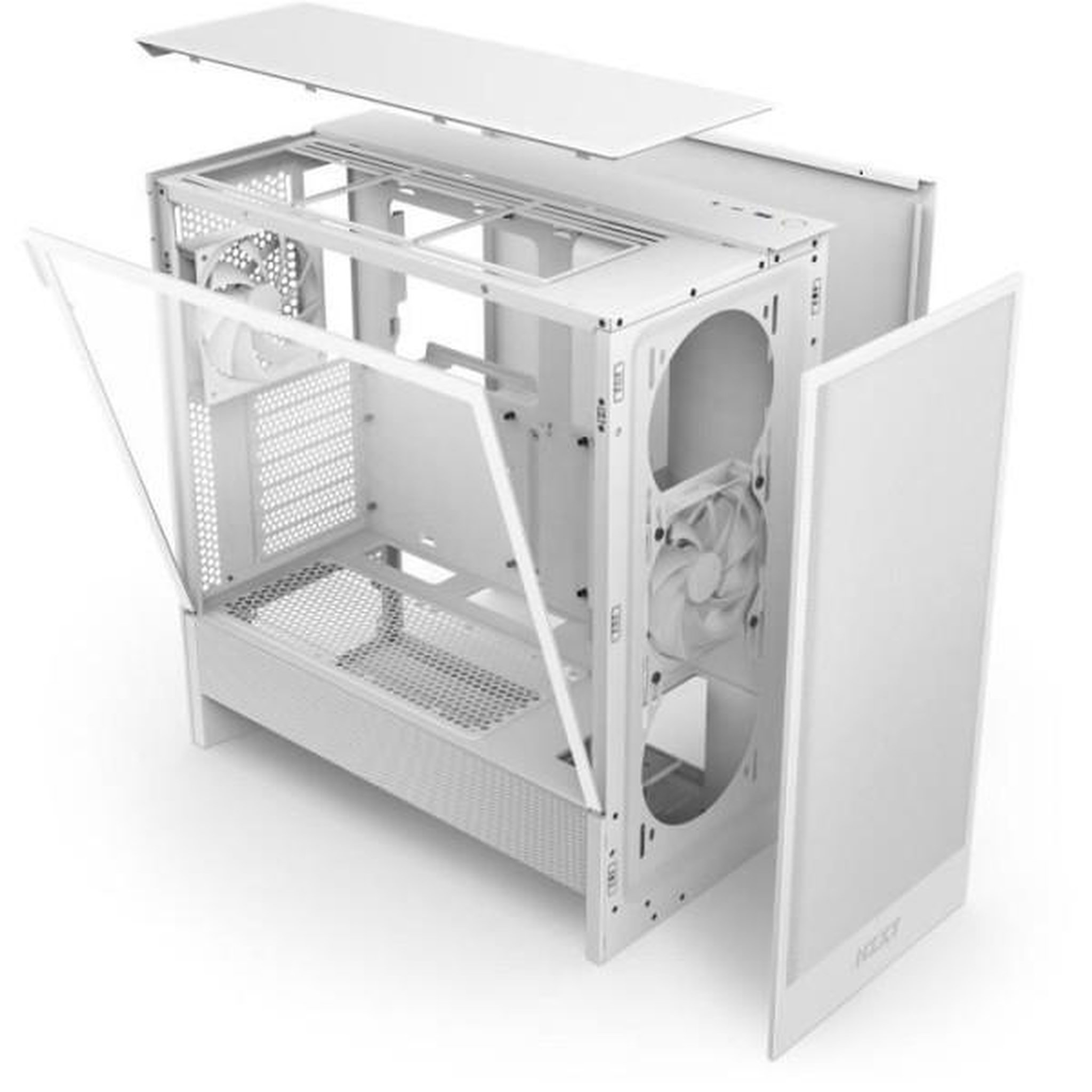 Voir la diapositive 3 : NZXT Boitier moyen-tour compact atx - nzxt - cc-h52fw-01 - h5 flow - blanc