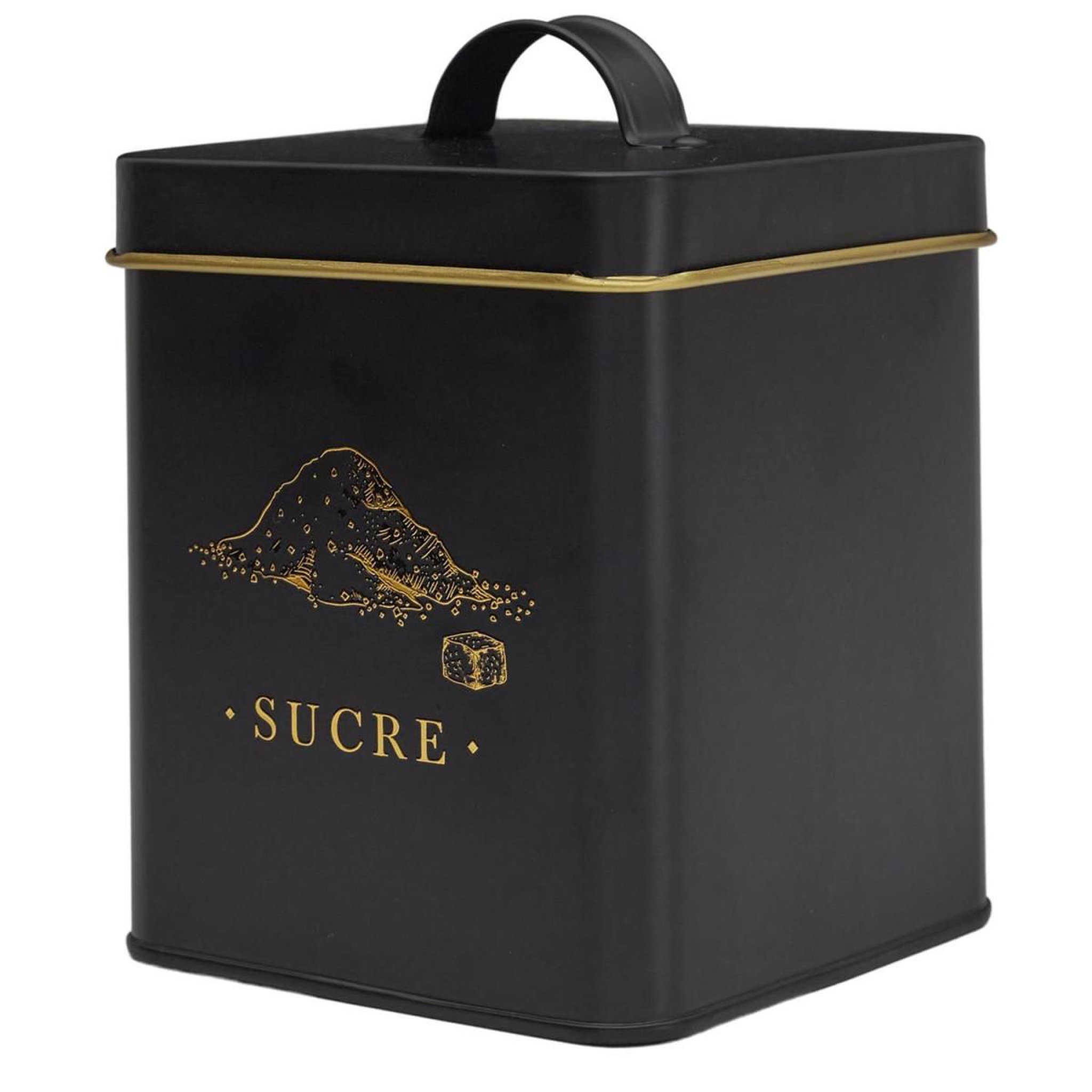 COOK CONCEPT Boîte à sucre en métal  lounge  19cm noir