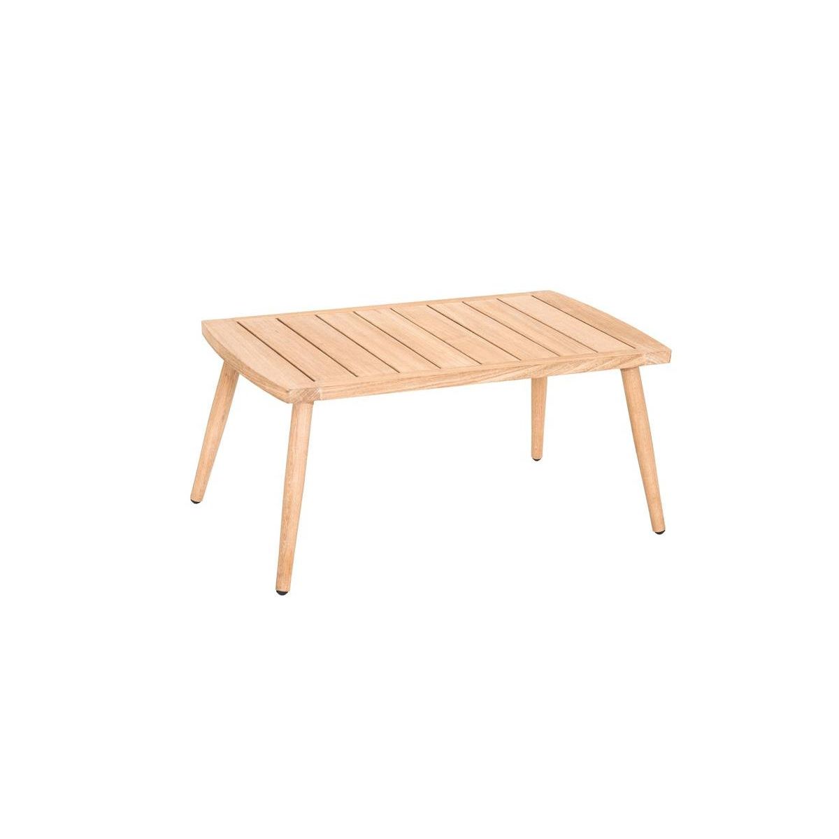 Jardiline Salon de jardin en bois et résine tréssée coloris naturel KOH TAO - 5 places - JARDILINE