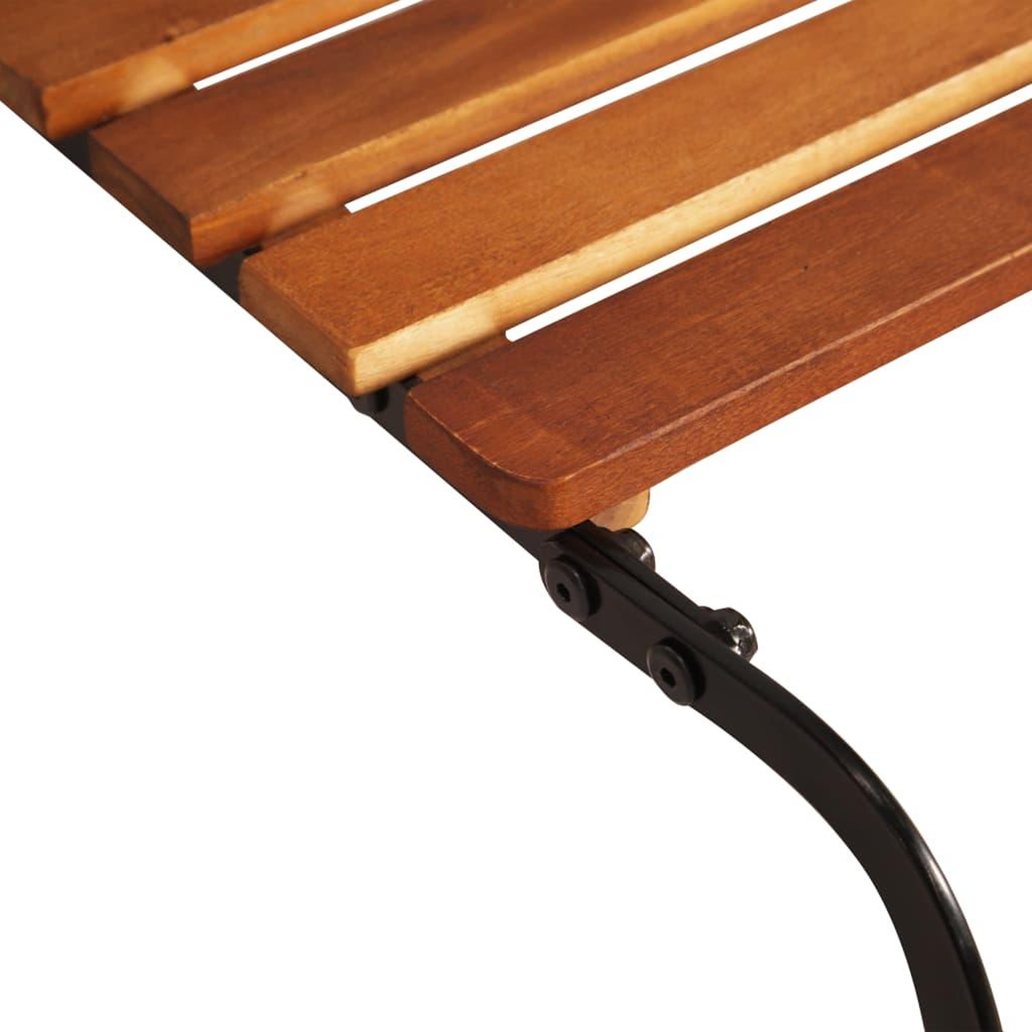 Voir la diapositive 3 : VIDAXL Chaise longue avec pieds en acier bois d'acacia massif