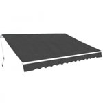 VIDAXL Auvent pliable manuel 600 cm Anthracite