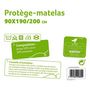 Voir la diapositive 2 : POUCE Protège matelas absorbant en polycoton PUNTO