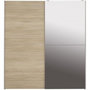 Voir la diapositive 2 : MARKET24 Armoire 2 portes coulissantes avec miroir - Chene sonoma - L 170,3 x P 61,2 x H 190,5 cm - ULOS