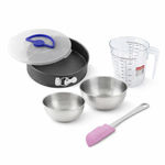 ZENKER Set pâtisserie avec moule à manqué 26 cm, 2 bols à mixer, verre mesureur et spatule Zenker