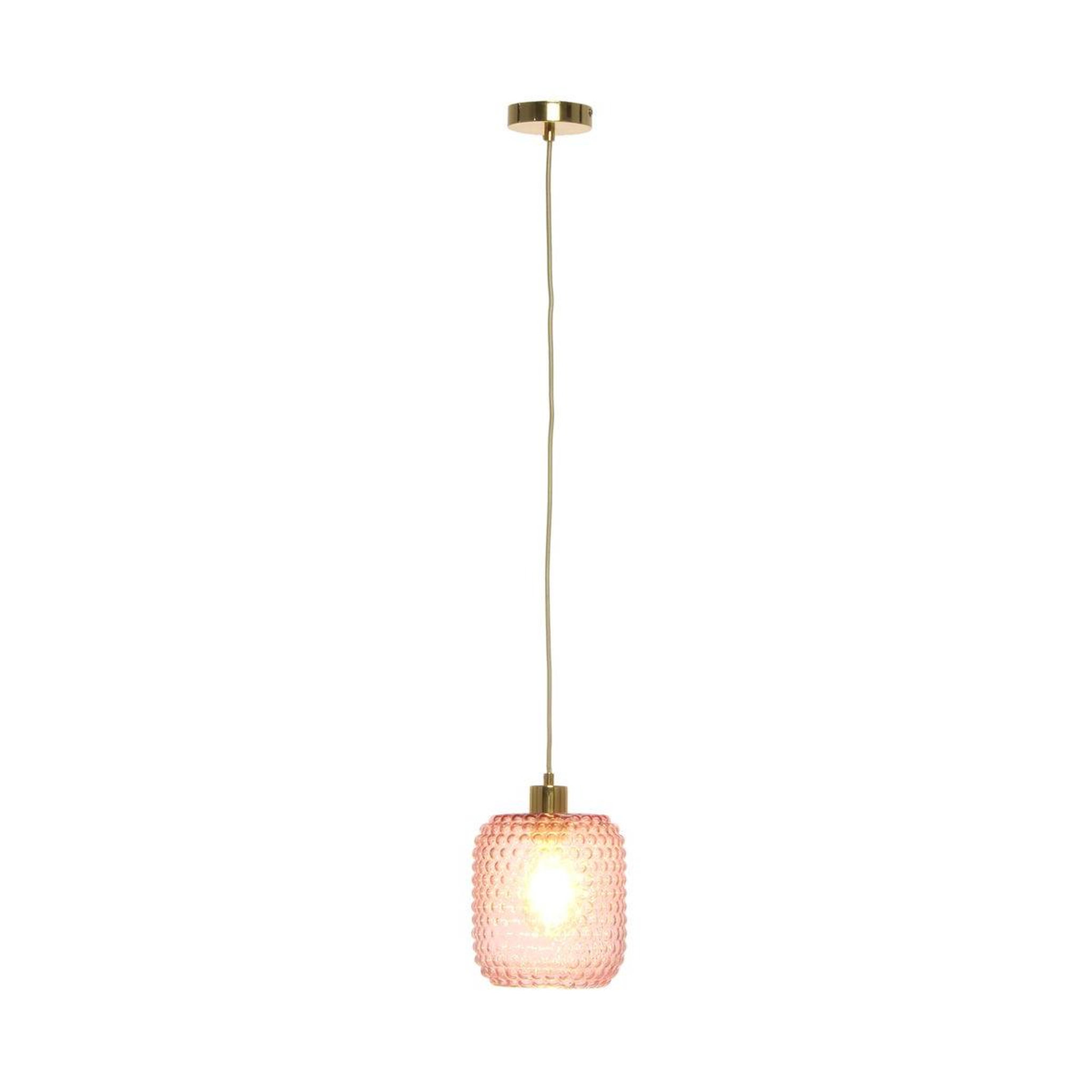 Voir la diapositive 4 : Paris Prix Lampe suspension en verre  irène  27cm rose