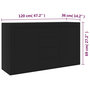 Voir la diapositive 6 : VIDAXL Buffet Noir 120x36x69 cm Bois d'ingenierie