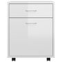 Voir la diapositive 4 : VIDAXL Armoire a roulettes Blanc brillant 45x38x54cm Bois d'ingenierie
