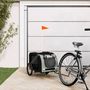 Voir la diapositive 1 : VIDAXL Remorque de velo pour animaux de compagnie noir et gris