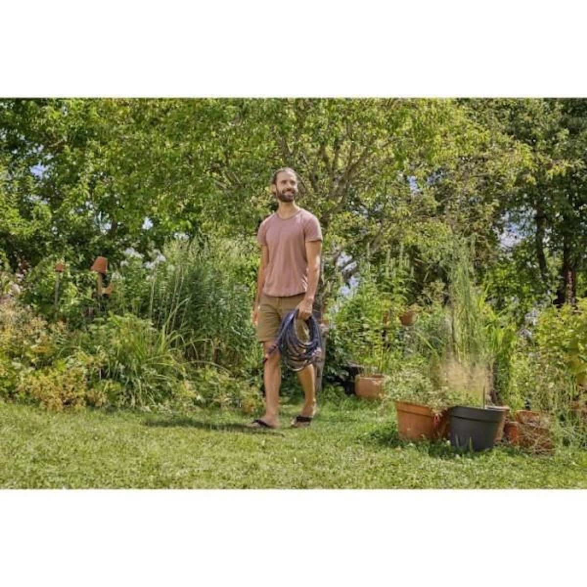Gardena Tuyau textile - GARDENA - Kit tuyau Liano™Life 25m - Souple et résistant - Ø int. 13 mm