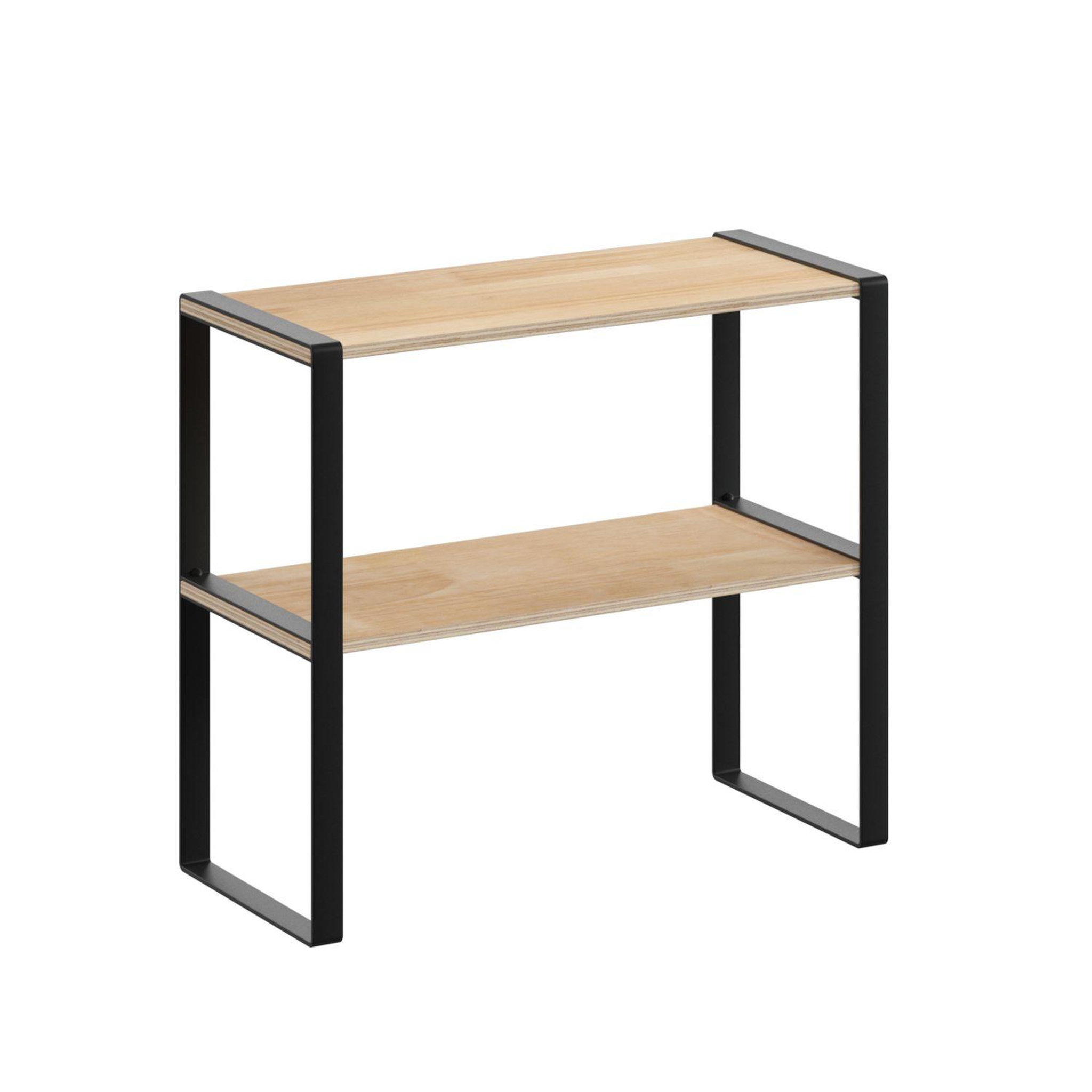 Voir la diapositive 4 : FIVE Étagère à 2 niveaux en bois blackwood - beige
