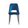 Voir la diapositive 2 : Habitat et Jardin Lot de 2 Chaises en velours  Fedora  - Bleu foncé